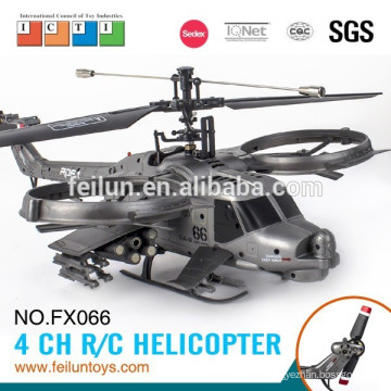 NEW! 2.4G 4CH ABS material 6-axis gyro single propeller military modeling amphibious rc helicopter for sale